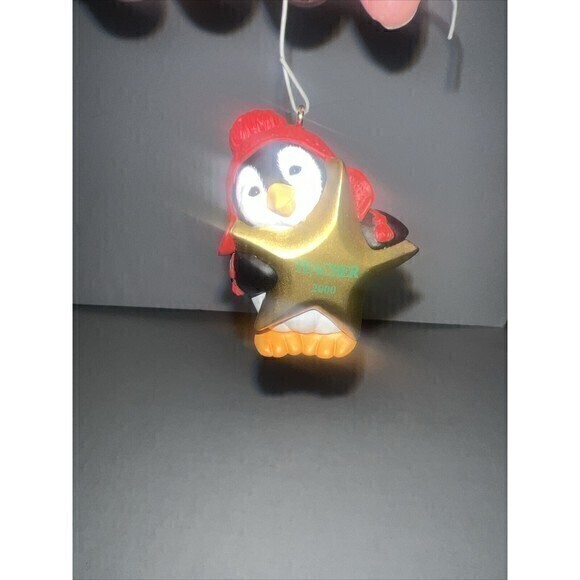 Hallmark Keepsake Ornament,‎ Gold-Star Teacher 2000, Collectible Penguin w/ Star - Picture 4 of 5